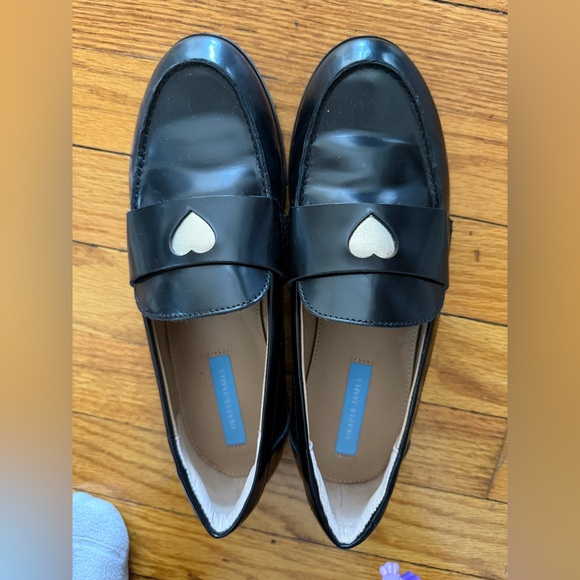 Draper James Black Loafers with Heart Accent - Picture 1 of 2